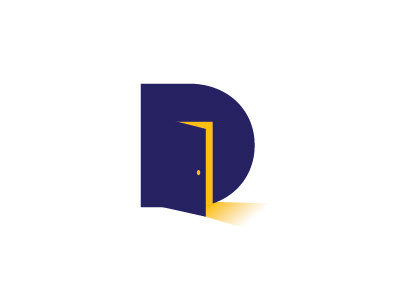 D is for Destiny branding d design destiny door light logo logo design path purple yellow