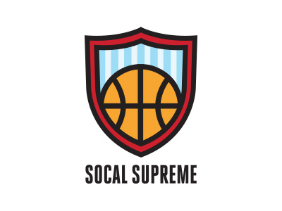 SoCal Supreme basketball branding california highschool la logo shield socal sports