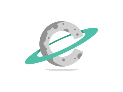 Cosmic Crate branding c cosmic crate logo moon planet redesign space