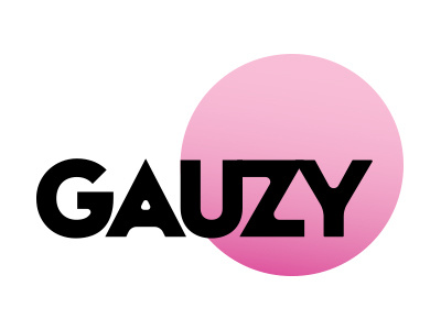 GAUZY brand branding circle gradient label lofi logo music pink record tape vinyl