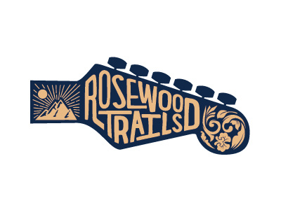 Rosewood Trails branding design guitar identity logo music rosewood trails