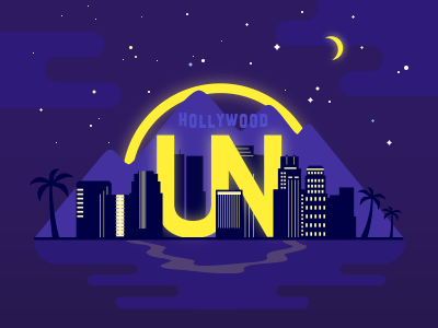 Unincorporated LA animated city city light downtown gif la los angeles night sky stars unincorporated