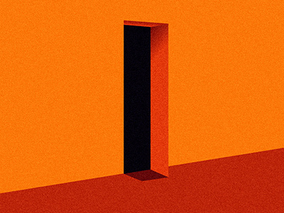something’s not right, you feel it in your cells abstract door geometric lines minimal minimalism vector