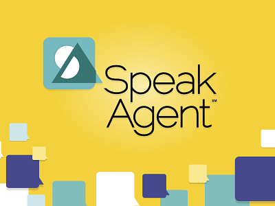 Speak Agent Logo and Palette branding logo speech bubbles