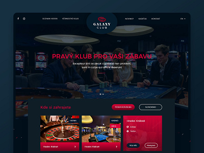 Casino homepage casino design ui web design webdesign website