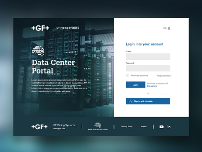 Modern coporate login page corporate design login login form login page ui web design webdesign website