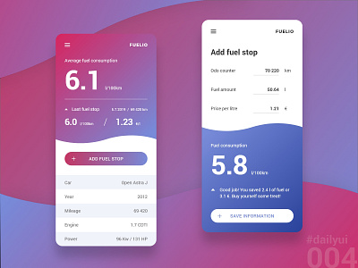 DailyUI 004 - Calculator app appdesign calculator calculator app calculator ui daily ui dailyui design fuel fuel app ui