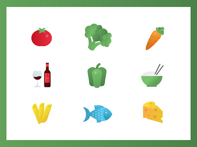 Food icons flat set flat flatdesign icon iconography icons iconset illustration illustrations illustrator