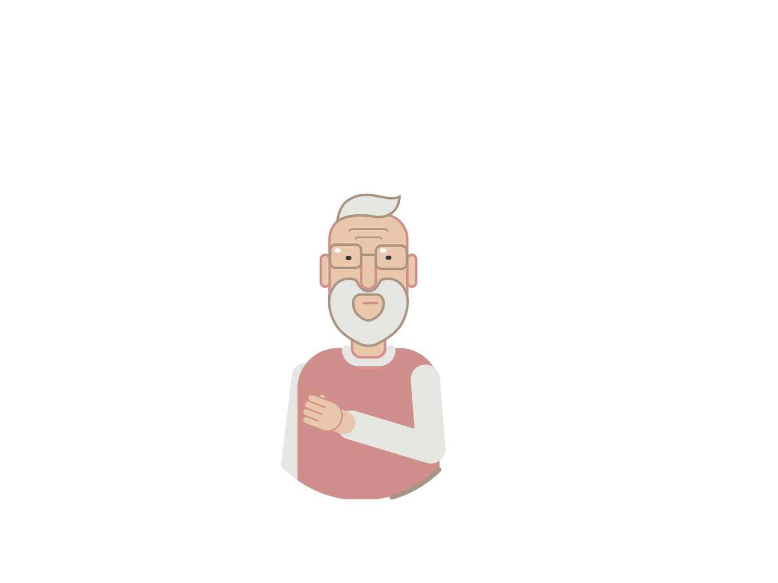 Animation for Ingenea scene 2 2d animation adobeaftereffects animation bodymovin engenering flat gif animation helping lottie motion old generation old man services vector