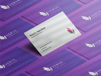 Verve Business card Design branding business card design graphic design logo minimal vector