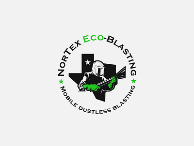 NorTex Eco- Blasting Logo branding business card design graphic design illustration logo minimal vector