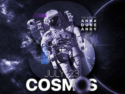 Dribbble art astronaut collage design photoshop planet poster posterdesign space space art type typography