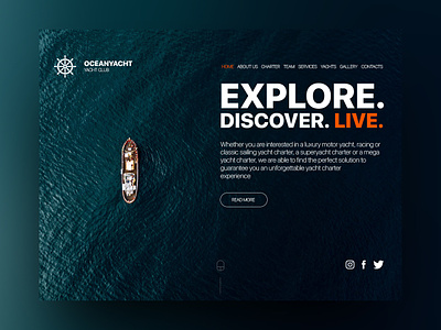 Boat trip clean design minimalism ocean photohsop sea ship travel water web web design website yacht yacht club
