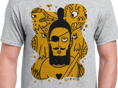 T - Shirt aku design illustration kids pirate samurai samurai jack tshirt tshirt design