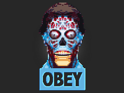 They Live Obey 1988 alien obey pixel pixel art they live