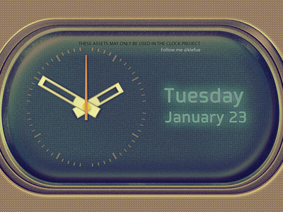 Retro III clock community project green retro ui user interface