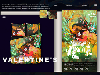 情人节 Valentine's Day animation character clean design graphic design illustration vector web website 插图