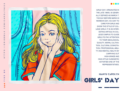 女生节 Girls day animation character design graphic design illustration typography vector web website 插图