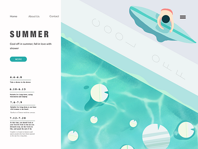 Hei~summer character clean design graphic design illustration minimal vector web website 插图