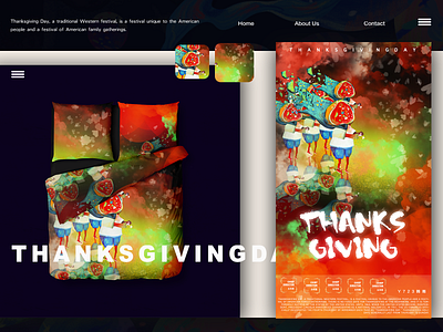 感恩节Thanksgiving branding character clean design graphic design illustration minimal vector website 插图