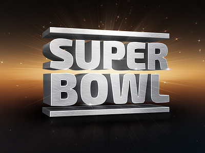 Super Bowl 3D Render 3d 3d render 3d text 3d typography rendering super bowl