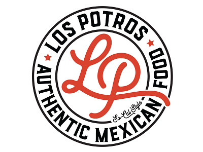 Los Potros Taco Shop Branding bold branding los potros mexican food tacos
