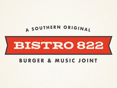 Bistro 822 Logo branding burger logo restaurant vintage