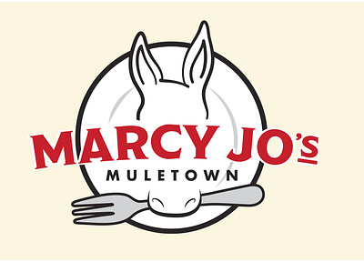 Marcy Jo's Muletown columbia food fork logo mule muletown plate restaurant tennessee