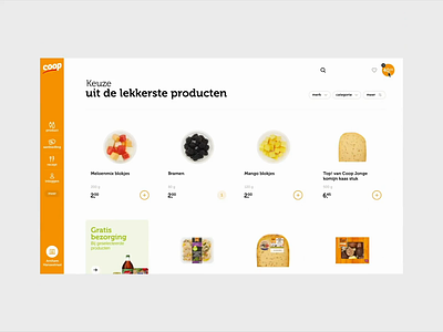 Coop Supermarket branding concept motion strategy ui ux webdesign