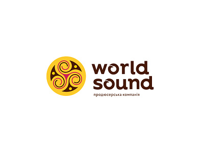 Logo Design for World Sound company ethnic ethno logo music producing company sound ukraine world