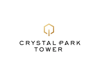 Logo Design Concept for Crystal Park Tower business crystal energy expensive geometric gold grotesk logo luxury park power premium real estate tower tree