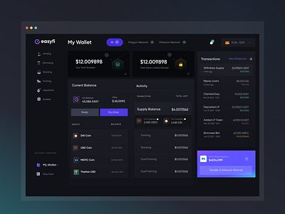 DeFi Wallet Design Concept bitcoin crypto currency crypto dashboard crypto exchange crypto wallet dashboard app dashboard design dashboard ui defi dribbble best shot minimal minimalistic product design trends uiuxdesign webdesign