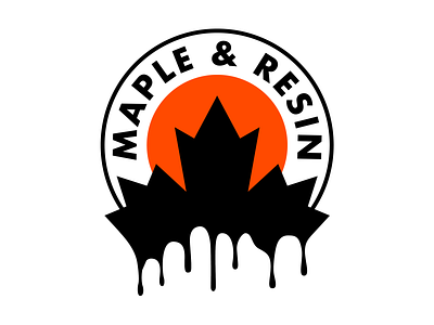 Maple & Resin branding illustration logo skateboarding