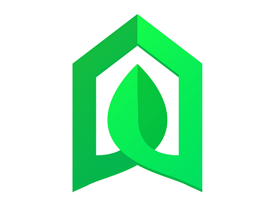 Green Cleaning Pros branding design ecofriendly green home illustration leaf logo vector