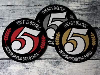 Logo Design - The Five O'Clock Neighborhood Bar & Grill