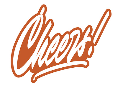 Lettering “CHEERS!” branding brushpen calligraphy lettering logo logotype procreate sport streetwear typography