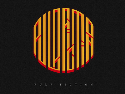 Pulp fiction. calligraphy illustration lettering logotype personal logo poster typography vyaz вязь леттеринг