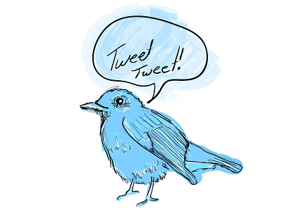 Tweet Tweet bird blue illustrator tweet vector
