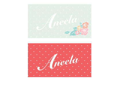 contact card-back business business card card design dots floral vintage