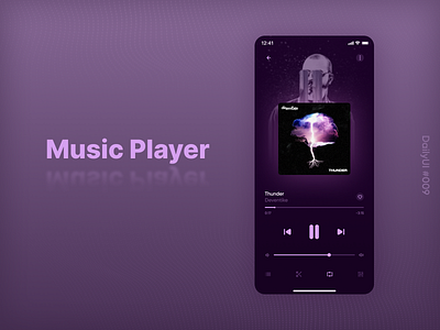 DailyUI 009 - Music Player Screen 009 app dailyui design figma music player ui