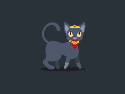 Wonder Woman Kitty cat hackduke hackkitty kitty wonder woman