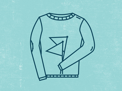 Sweater Love blue design icon icons illustration line minimal