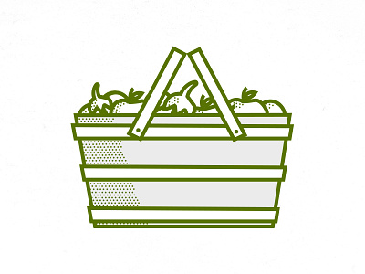 Food Basket flat food icon illustration illustrator vector vegetables