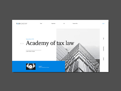 TaxAcademy branding design minimal ui ux web website