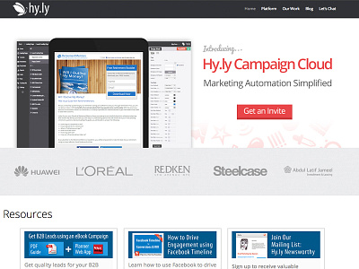 Hyly Campaign Cloud Website hero image