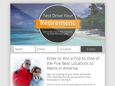 Test Drive Your Retirement Sweepstakes contest financial advice form hero retirement sweepstakes trip
