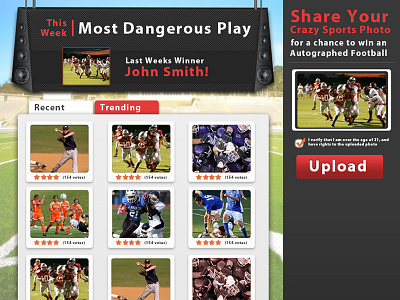 Sports Photo Contest contest photo contest photo upload sweepstakes template uploader