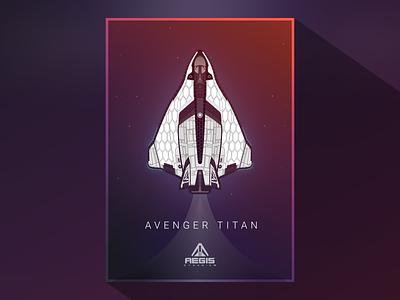 Avenger Titan Vector ship space star citizen stars vector illustration