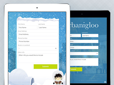 Urbanigloo Landlord Signup Form apartment form ipad landlord lease leasing signup snow