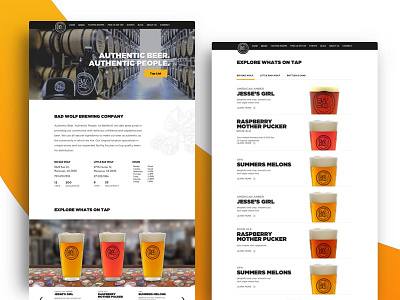 Badwolf Brewing Company beer brewery responsive website